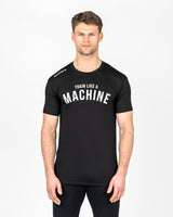 Train Like A Machine Tech T-Shirt (Black/White)