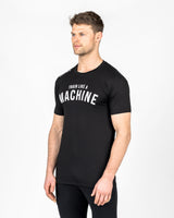 Train Like A Machine Tech T-Shirt (Black/White)