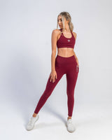 Core Leggings (Burgundy) - Machine Fitness