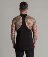 Machine Tech Fabric Stringer Vest (Black/Black) - Machine Fitness