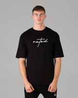 Rated Script T-Shirt (Black/White) - Machine Fitness
